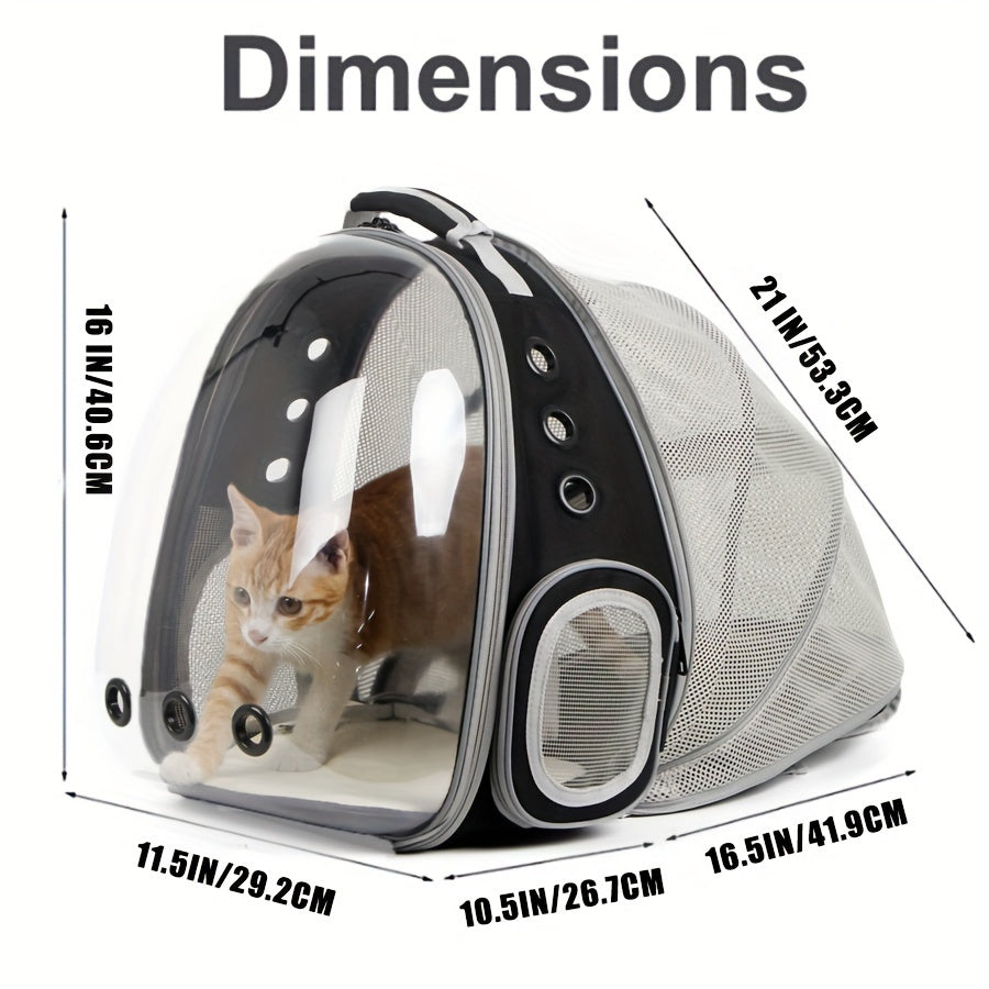 Back Extension Pet Carrier Backpack, Portable Space Capsule Pet Carrier Backpack For Cats And Small Dogs