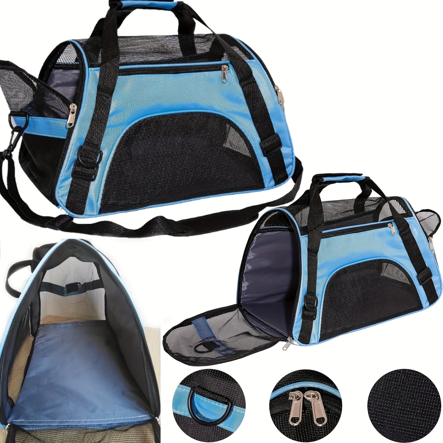 Airline Approved Cat Carrier Dog Carrier Pet Carrier - Soft-Sided Foldable Pet Bag With Breathable Mesh For Small Medium Cats Dogs Rabbit - For Pet Owners - Suitable for Travel & Vet Visits - Perfect Gift for Animal Lovers