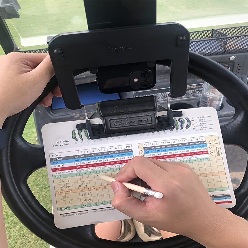 1pc Universal Golf Cart Phone Mount - Secure Steering Wheel Holder with GPS Function - Perfect Accessory for Club Cars and Exciting Gifts for Car Enthusiasts - Birthday, Christmas, and New Year Celebration