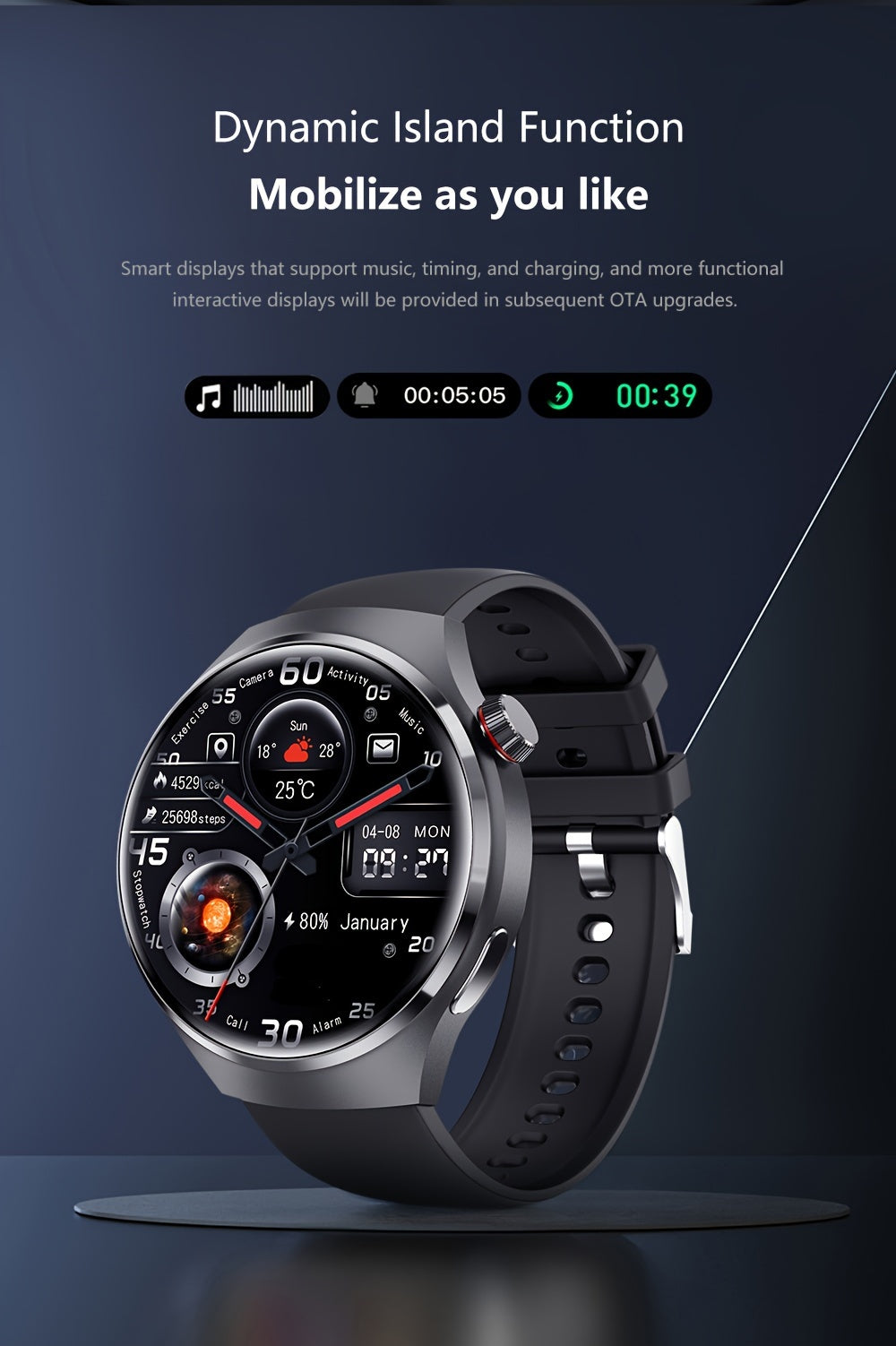 2024 New GPS Motion Trajectory Smart Watch Men NFC Wireless Call Men Watch 360*360 HD Screen Smartwatch Sports Fitness Tracker Outdoors Smart Watch For Men