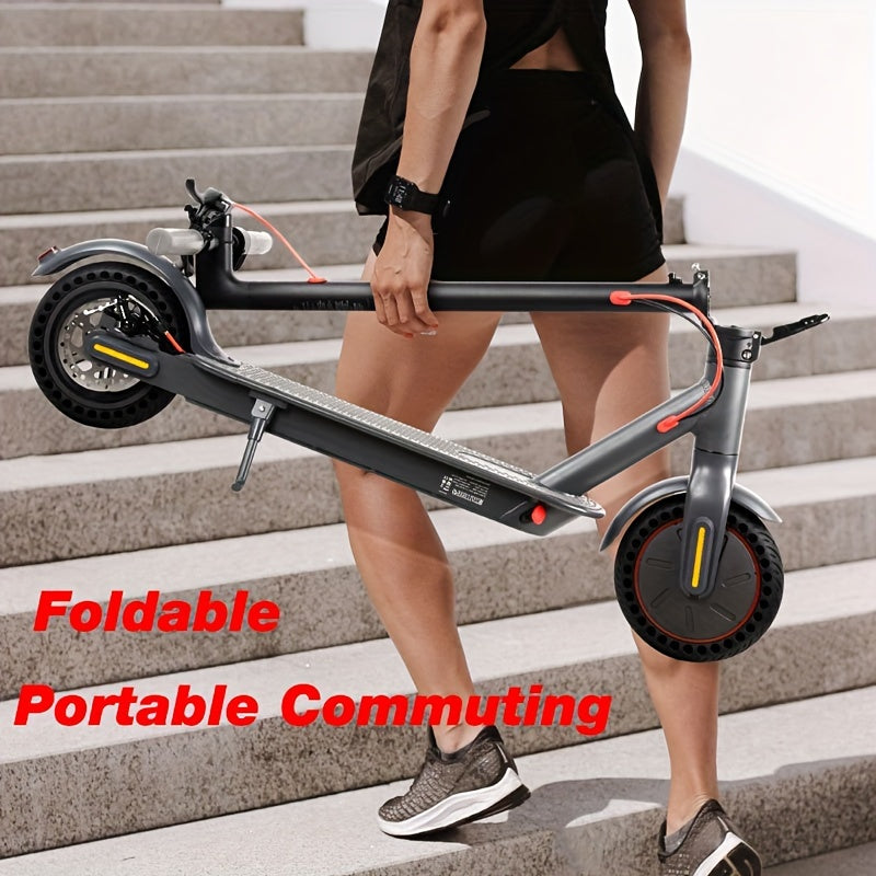 Portable Folding Commuting Electric Scooter for Adults, 8.5" Tires, 19Mph Top Speed, 350W Motor, Max 21 Miles Long Range, Folding E-Scooter with Dual Braking System, Scooter for Women, Fast Electric Scooter, Moped Scooter, Sc