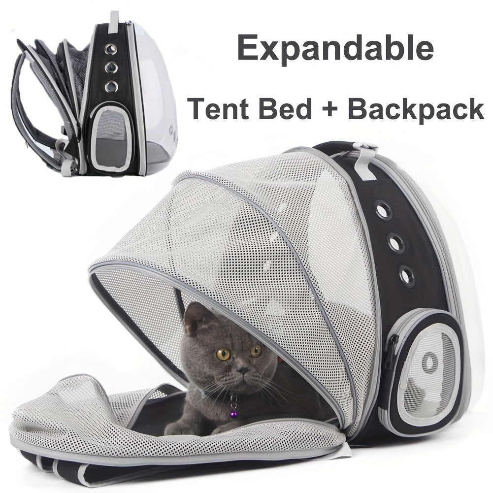 Back Extension Pet Carrier Backpack, Portable Space Capsule Pet Carrier Backpack For Cats And Small Dogs
