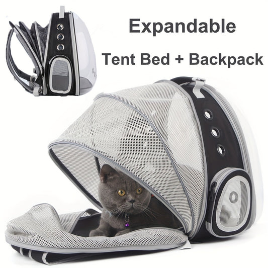 Back Extension Pet Carrier Backpack, Portable Space Capsule Pet Carrier Backpack For Cats And Small Dogs