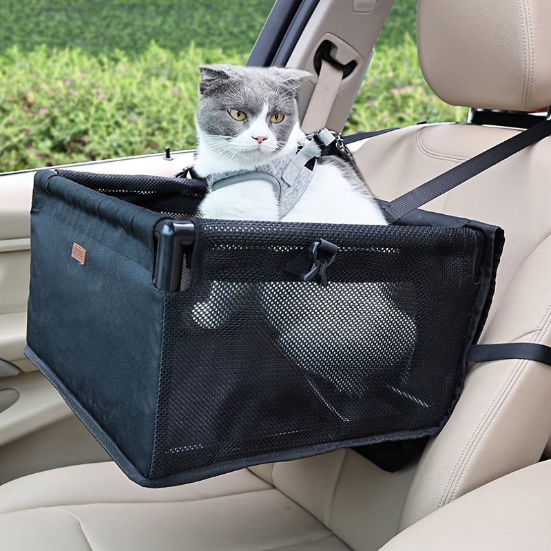 Window Lookout Pet Car Booster Seat For Small Dogs, Folding Protector Booster Pet Seat, Car Pet Seat Cover, Upgrade Dog Car Seats For Small Dogs Elevated Booster Seat Dog Car Basket