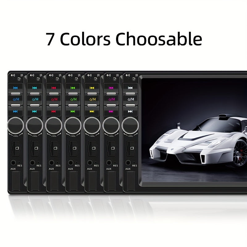 Car MP5 Dual Rod Radio, Portable 7-inch HD Touch Screen, Synchronous GPS Navigation Audio Car Radio Receiver, Wireless Wireless Multimedia Player, Compatible with Android/Apple Mobile Phone Systems, Optional Reverse Camera, S