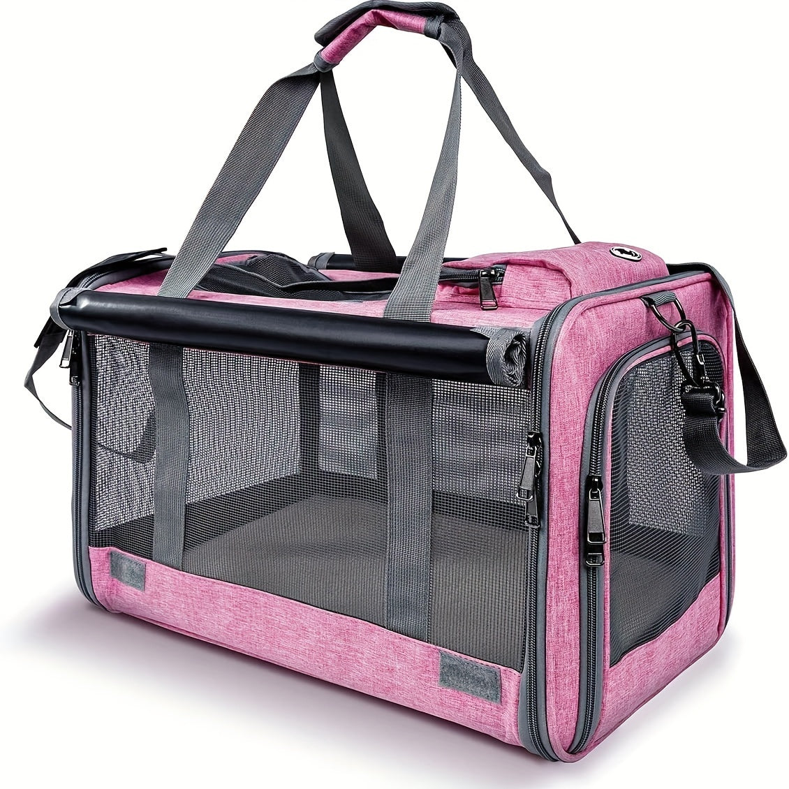 1pc Large Soft-Sided Cat Carrier - Comfortable, Airline Approved, Portable Pet Travel Bag for Kitten, Dog, Reptile, Squirrel - Durable, Easy to Clean, Ventilated Design