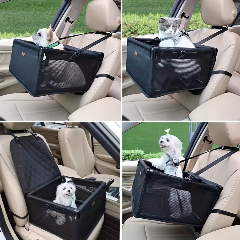 Window Lookout Pet Car Booster Seat For Small Dogs, Folding Protector Booster Pet Seat, Car Pet Seat Cover, Upgrade Dog Car Seats For Small Dogs Elevated Booster Seat Dog Car Basket