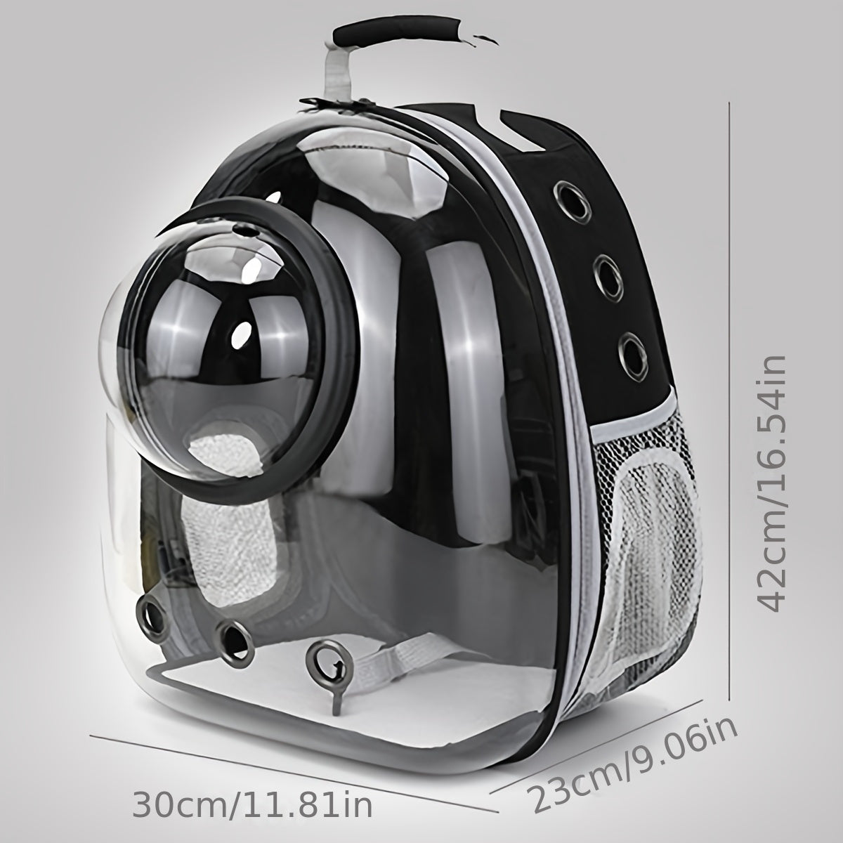 Adjustable Straps Backpack| Transparent Pet Backpack Carrier for Small Dogs & Cats - Durable PVC, Breathable Mesh Panel, Zip Closure, Comfortable Handle - Ideal for Outdoor Adventures, Portable Pet Bag|Bubble Backpack|Secure