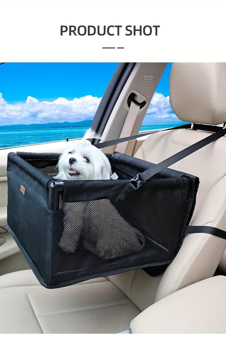 Window Lookout Pet Car Booster Seat For Small Dogs, Folding Protector Booster Pet Seat, Car Pet Seat Cover, Upgrade Dog Car Seats For Small Dogs Elevated Booster Seat Dog Car Basket