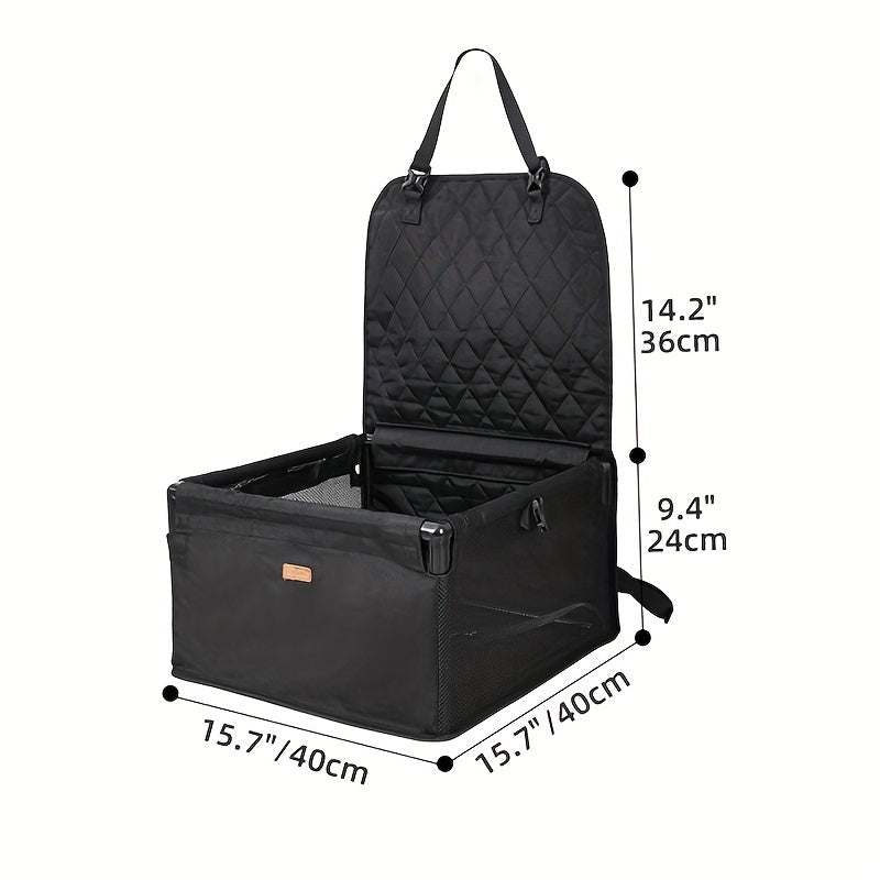 Window Lookout Pet Car Booster Seat For Small Dogs, Folding Protector Booster Pet Seat, Car Pet Seat Cover, Upgrade Dog Car Seats For Small Dogs Elevated Booster Seat Dog Car Basket