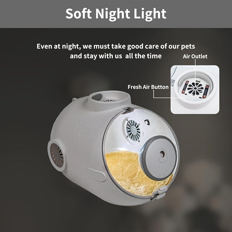 1 PCS 24L Breathable Submarine Cat Backpack Carrier - Ventilated Space Capsule for Small Medium Cats, Dogs, Puppies, Perfect for Traveling, Camping, Outdoors, Walking