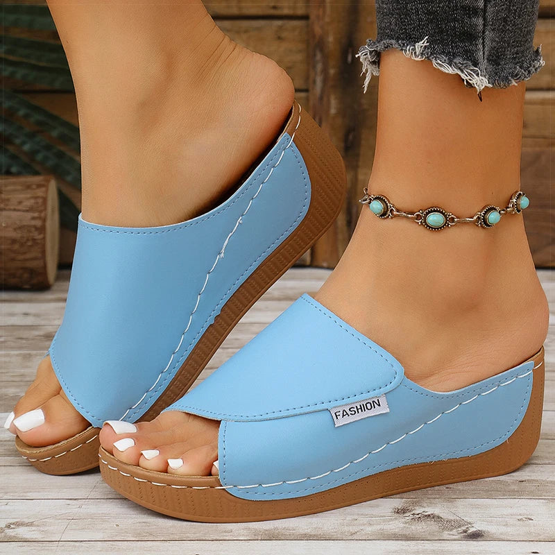 Women's Sandals Casual Heels Sandals Summer Woman Shoes Luxury Slippers Heeled Sandals Wedges Shoes Summer Footwear Women 2025 image