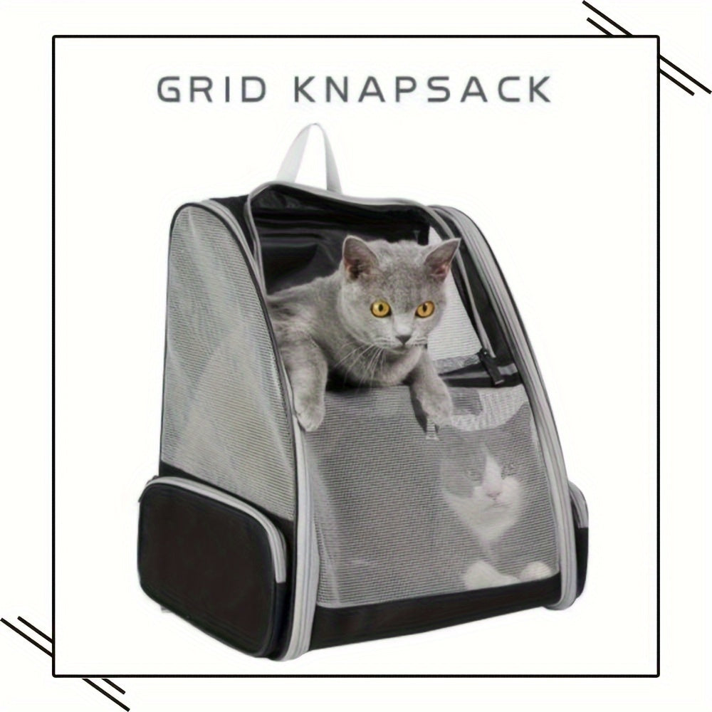 Cozy Traveler Bubble Pet Carrier Backpack - Spacious, Ventilated, and Comfortable for Cats and Small Dogs - Black Color, Durable and Easy to Clean