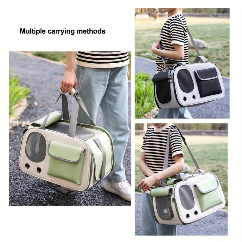 Lightweight Portable And Foldable Pet Cat Carrier, Breathable, And Durable