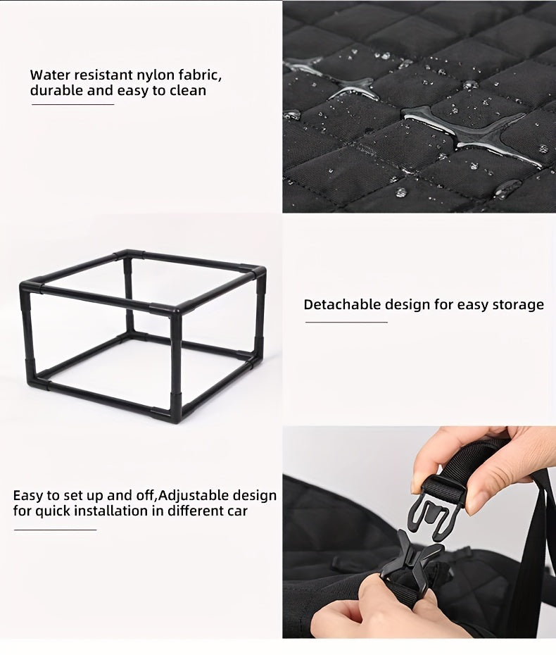 Window Lookout Pet Car Booster Seat For Small Dogs, Folding Protector Booster Pet Seat, Car Pet Seat Cover, Upgrade Dog Car Seats For Small Dogs Elevated Booster Seat Dog Car Basket