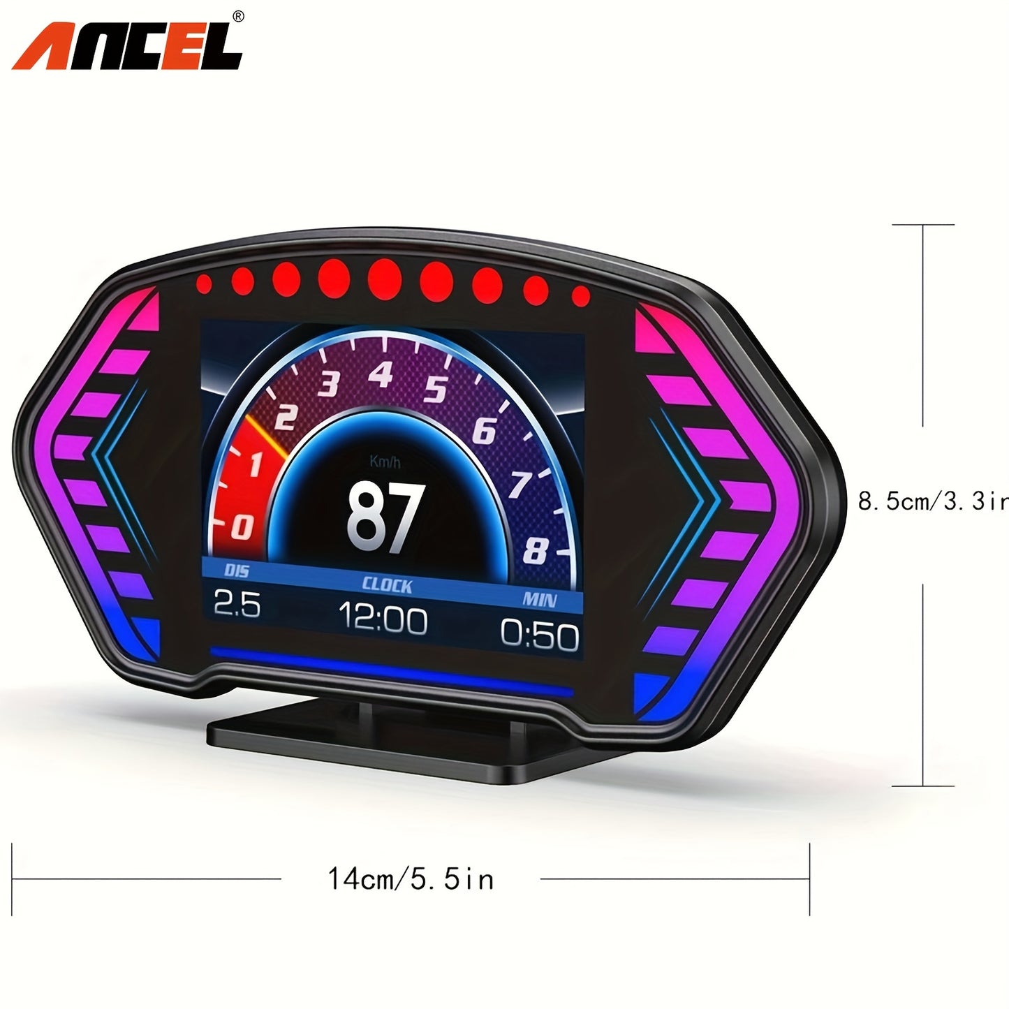 ANCEL P3 OBD2+GPS Universal Head-Up Display HUD OBD Meter Digital Projector