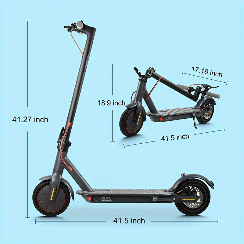 Portable Folding Commuting Electric Scooter for Adults, 8.5" Tires, 19Mph Top Speed, 350W Motor, Max 21 Miles Long Range, Folding E-Scooter with Dual Braking System, Scooter for Women, Fast Electric Scooter, Moped Scooter, Sc