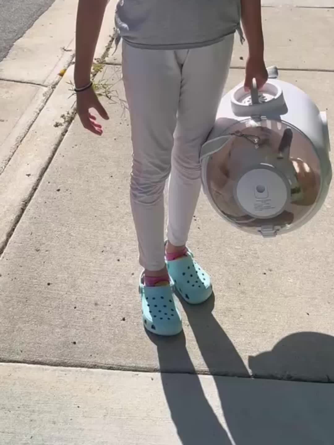 1 PCS 24L Breathable Submarine Cat Backpack Carrier - Ventilated Space Capsule for Small Medium Cats, Dogs, Puppies, Perfect for Traveling, Camping, Outdoors, Walking