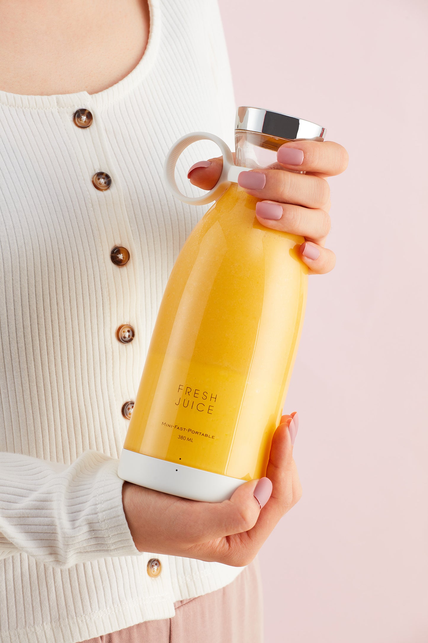 11.83oz Portable Electric Wireless Mini Fruit Blender Juicer - Perfect for On-the Go!