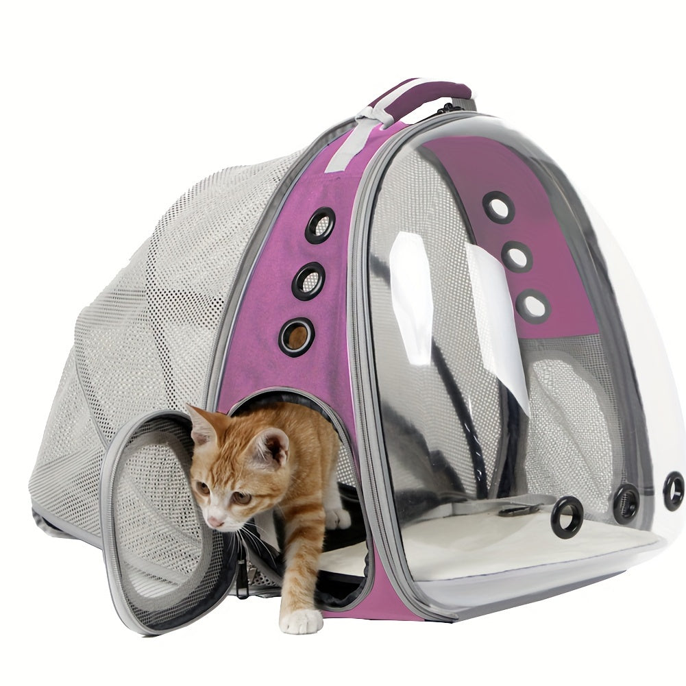 Back Extension Pet Carrier Backpack, Portable Space Capsule Pet Carrier Backpack For Cats And Small Dogs