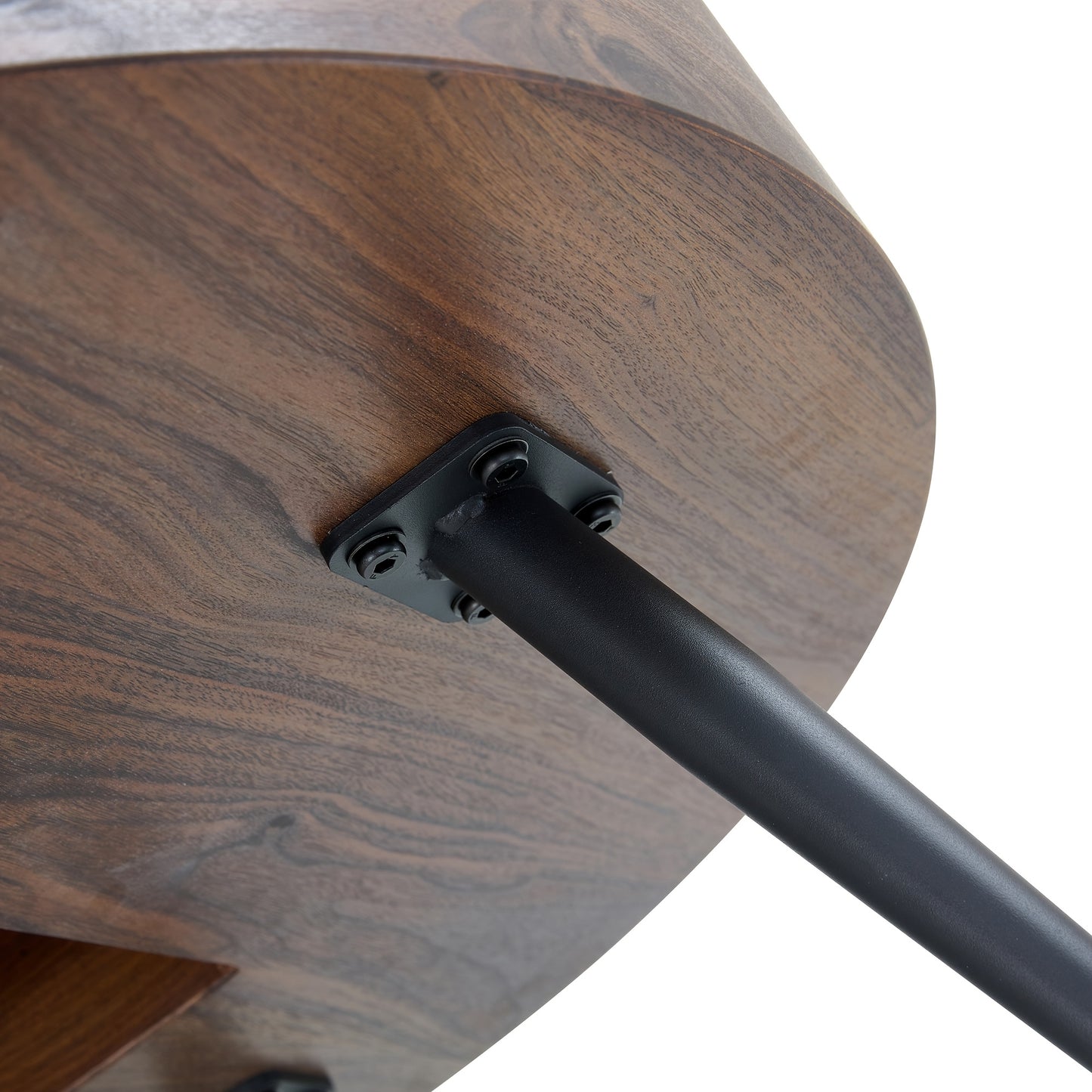 Wooden Coffee Table Modern Round Coffee Table Rustic Center Table with Metal Leg for Living Room Reception Room Office (Brown, Round), Clearance Sales Today Deals Prime, Tiny Home, Black Friday Deals 2024.
