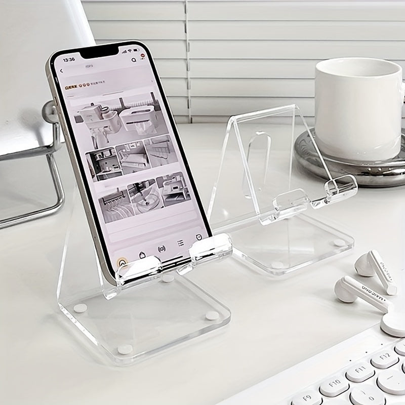 Sturdy Acrylic Smartphone Stand - Universally Fits 4-8 Devices - Perfect Desk Organizer for Office & Home Use