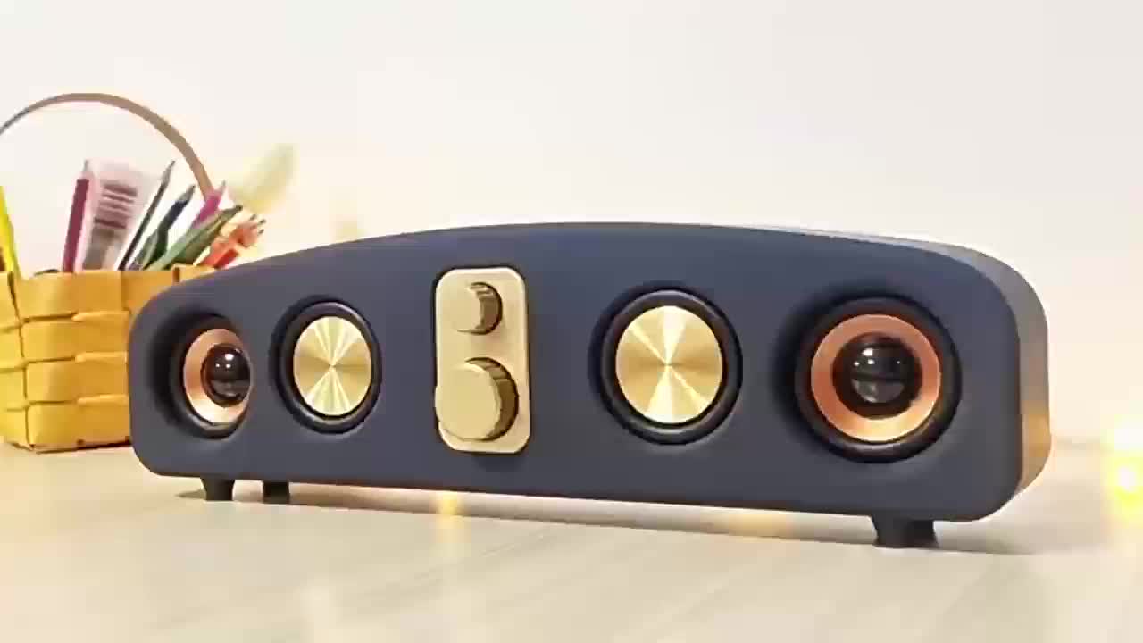 [Wireless Smart Soundbar] Wireless Smart Soundbar | 5.0 Channel Speaker System with Subwoofer - Home Theater Stereo, Compatible with TV/PC/Smartphone/Tablet - Elegant Wood Grain Finish - Portable Design with Low Frequency, Ty