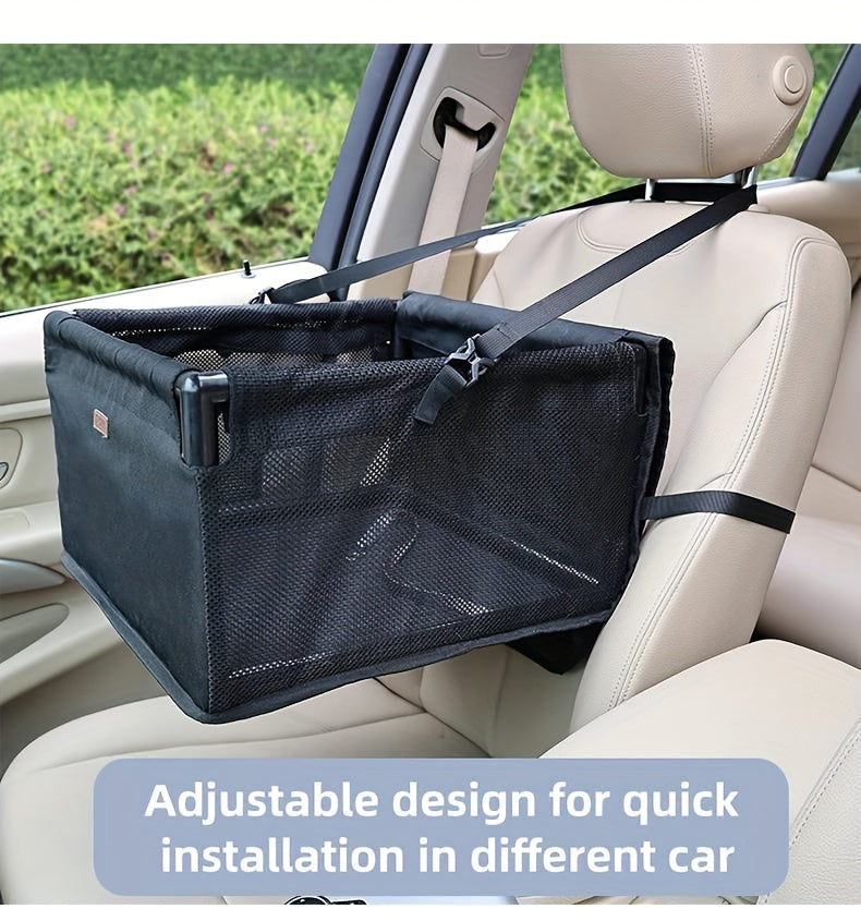 Window Lookout Pet Car Booster Seat For Small Dogs, Folding Protector Booster Pet Seat, Car Pet Seat Cover, Upgrade Dog Car Seats For Small Dogs Elevated Booster Seat Dog Car Basket