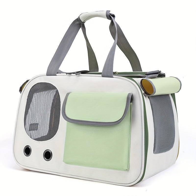 Lightweight Portable And Foldable Pet Cat Carrier, Breathable, And Durable