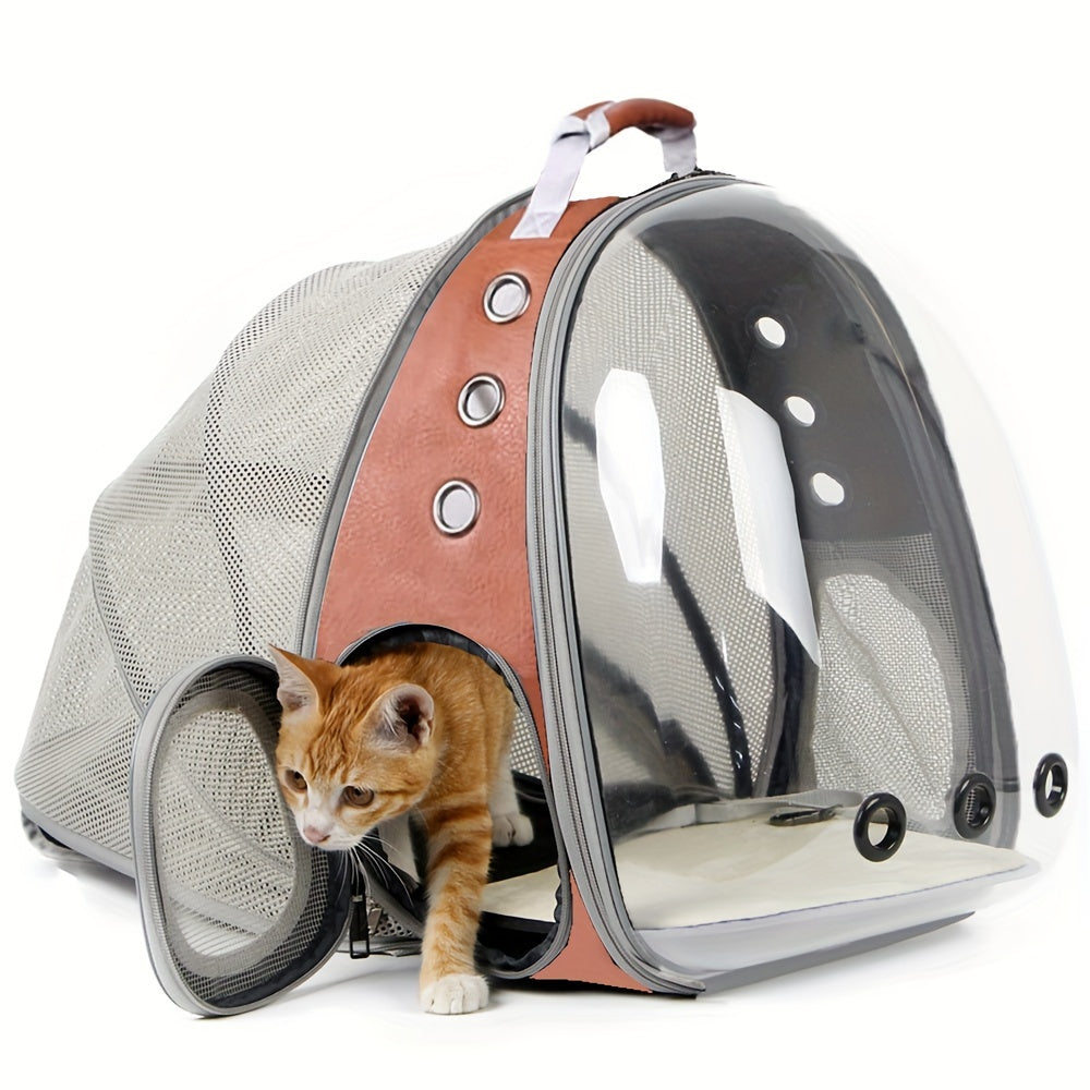 Back Extension Pet Carrier Backpack, Portable Space Capsule Pet Carrier Backpack For Cats And Small Dogs