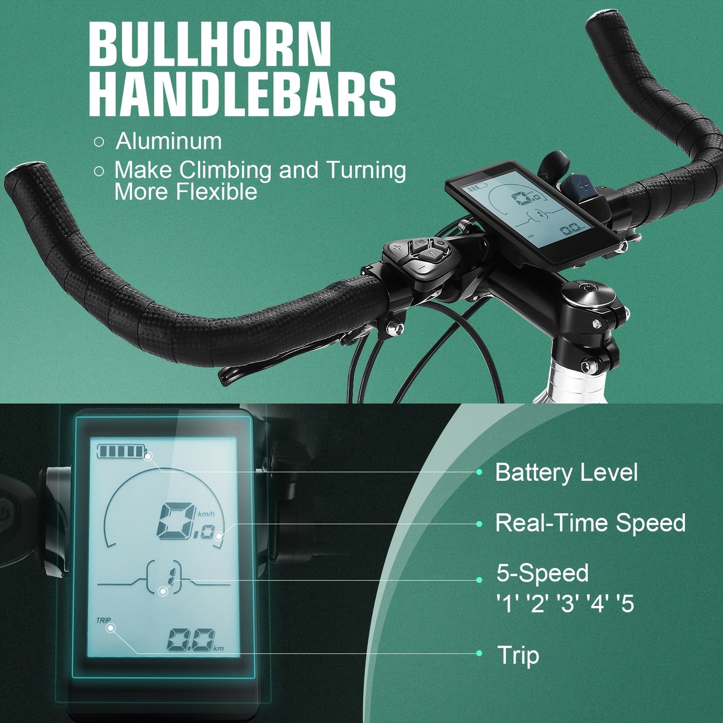 700C Electric Road Bike - 350W Motor Men Electric Bike Long Range, 36V 6.8Ah Battery Electric Motorcycle, Fast 3-Hour Charging Electric Scooter, Lightweight Frame, Bullhorn Handlebars Women Electric Bike - Perfect For Men & W