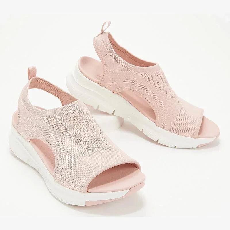 Women Summer Shoes Mesh Sandals 2025 Platform Beach Sandals Open Toe Wedge Sandals Roman Sandal Light Women Casual Sneakers New image