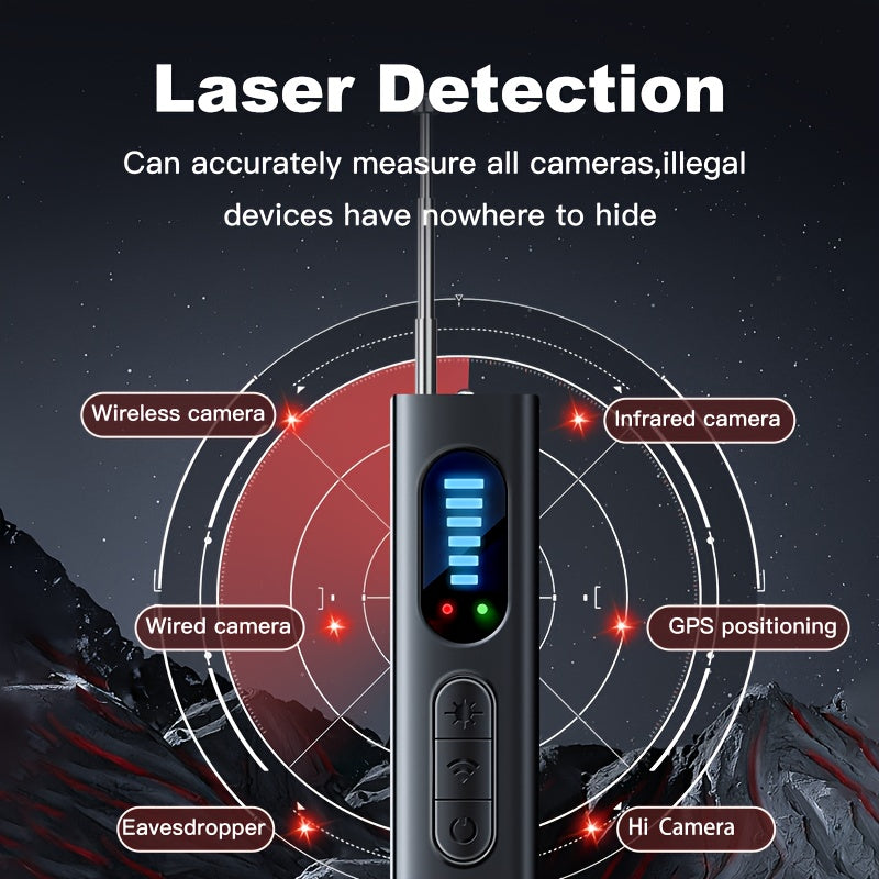 T15 Camera Detector Portable Privacy Protection Device With Vibration Alarm Infrared Scan Signal Detection Detection Gps Tracker Wifi Camera Bug Only Infrared Sensing Function, No Wireless Signal Transmission Function