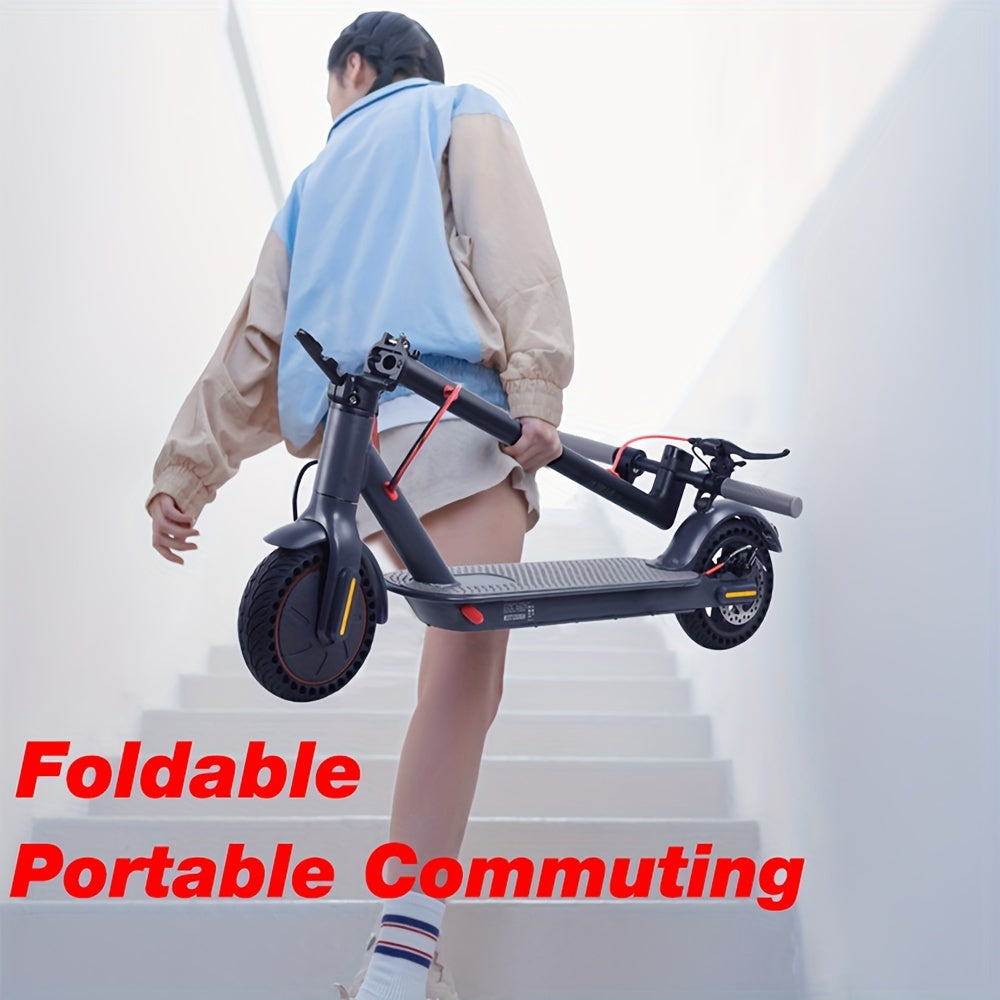 Portable Folding Commuting Electric Scooter for Adults, 8.5" Tires, 19Mph Top Speed, 350W Motor, Max 21 Miles Long Range, Folding E-Scooter with Dual Braking System, Scooter for Women, Fast Electric Scooter, Moped Scooter, Sc