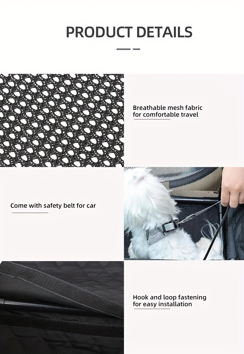 Window Lookout Pet Car Booster Seat For Small Dogs, Folding Protector Booster Pet Seat, Car Pet Seat Cover, Upgrade Dog Car Seats For Small Dogs Elevated Booster Seat Dog Car Basket