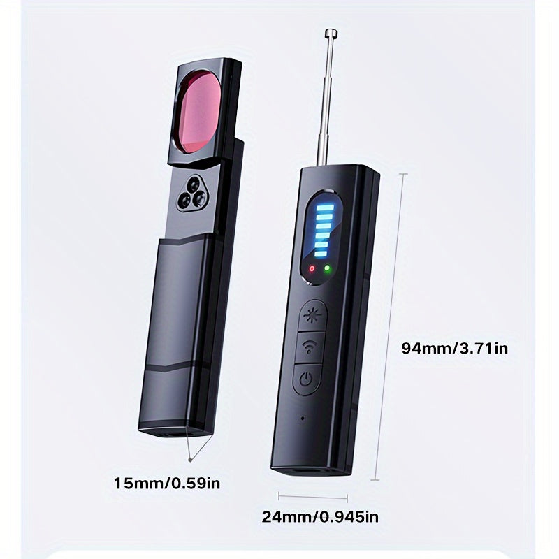 T15 Camera Detector Portable Privacy Protection Device With Vibration Alarm Infrared Scan Signal Detection Detection Gps Tracker Wifi Camera Bug Only Infrared Sensing Function, No Wireless Signal Transmission Function