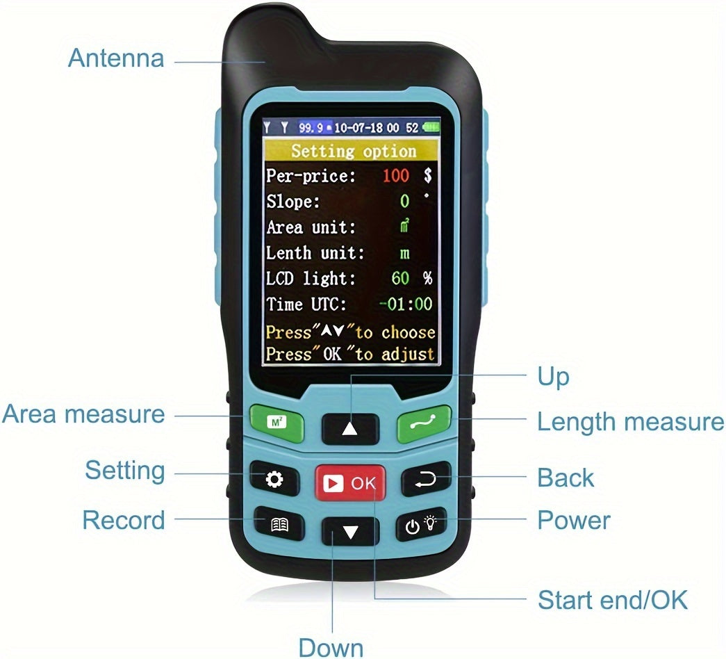 Handheld GPS Landmeter, Area Survey Measuring Instrument, Land Measuring Tool For Forest Farmland