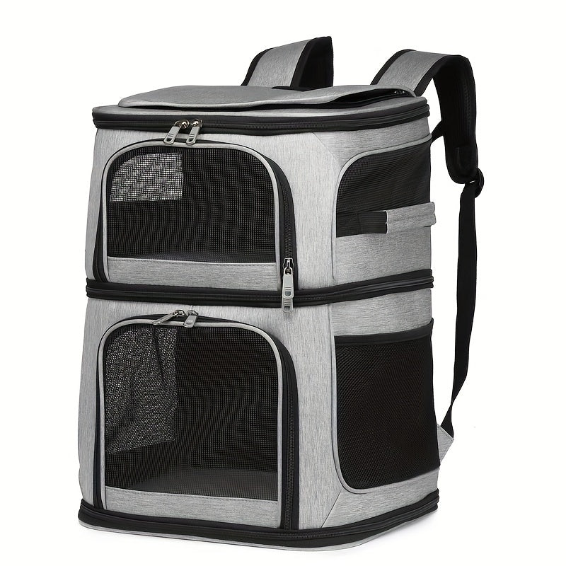 Soft sided cat carrier large fits large to medium sized cats and small dogs, with secure zipper, airline approved large cat carrier