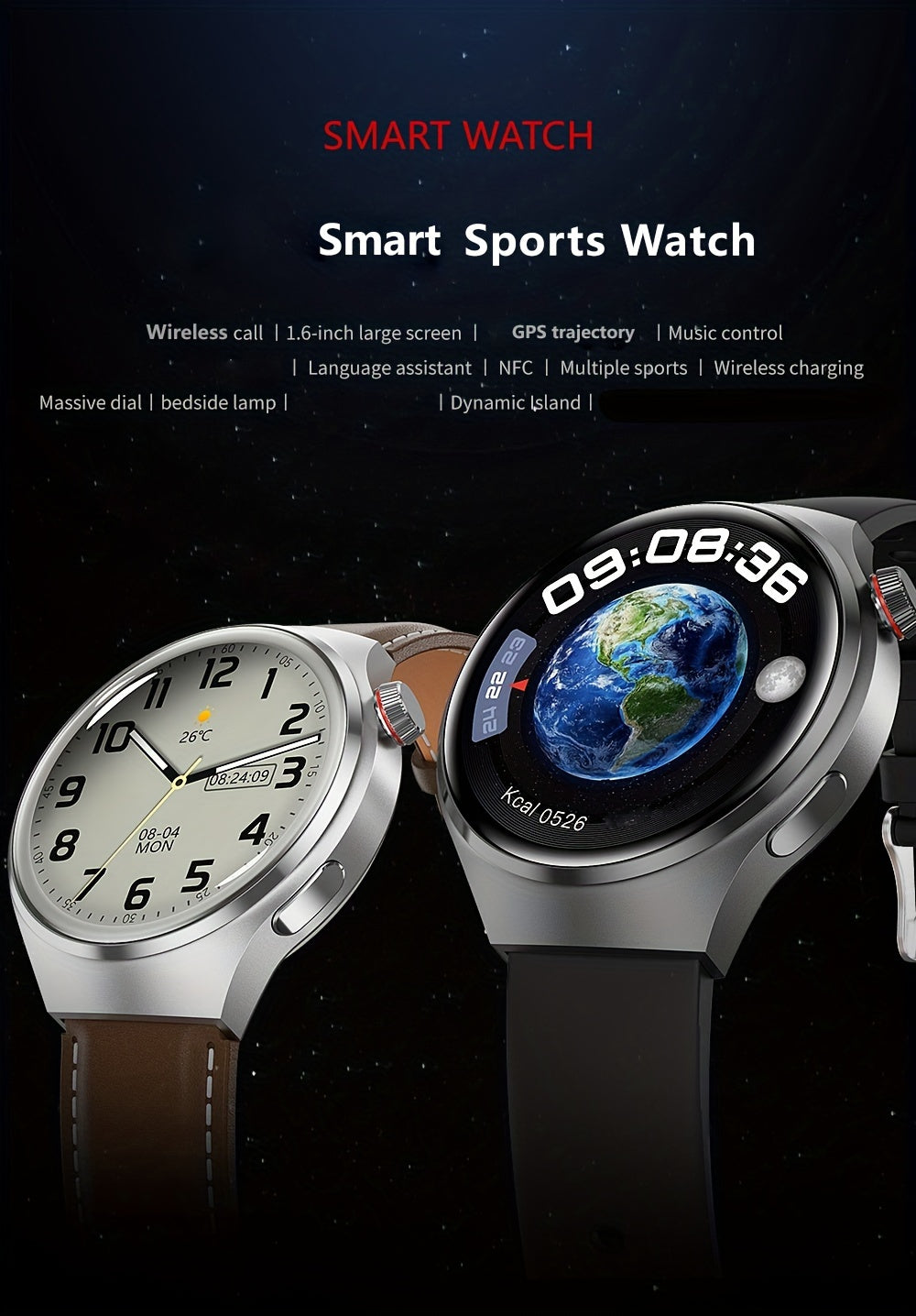 GT4 Pro Smart Watch Men's Watch GT4 Pro AMOLED High Definition Screen Wireless Call GPS Sports Tracker NFC Smart Watch New