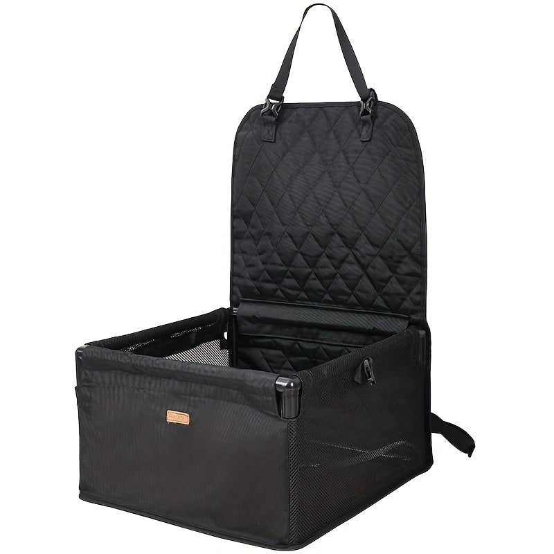 Window Lookout Pet Car Booster Seat For Small Dogs, Folding Protector Booster Pet Seat, Car Pet Seat Cover, Upgrade Dog Car Seats For Small Dogs Elevated Booster Seat Dog Car Basket