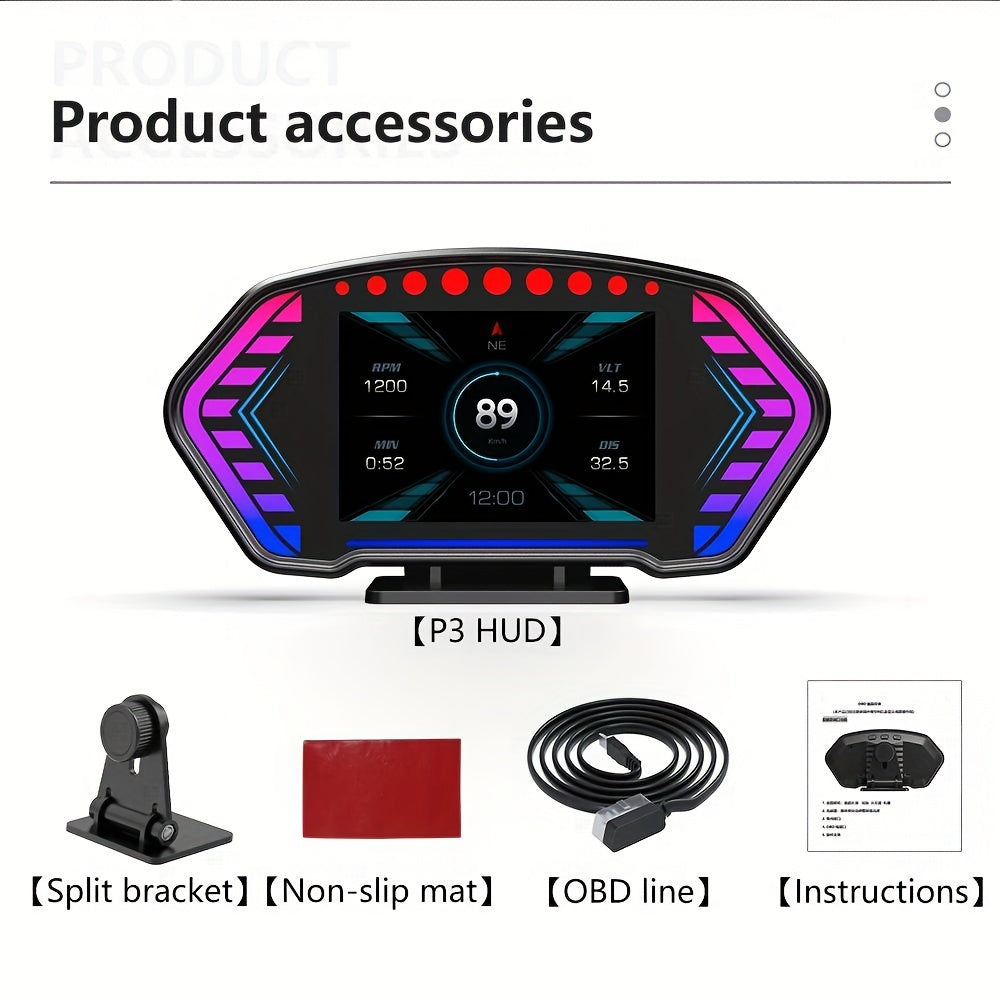 ANCEL P3 OBD2+GPS Universal Head-Up Display HUD OBD Meter Digital Projector