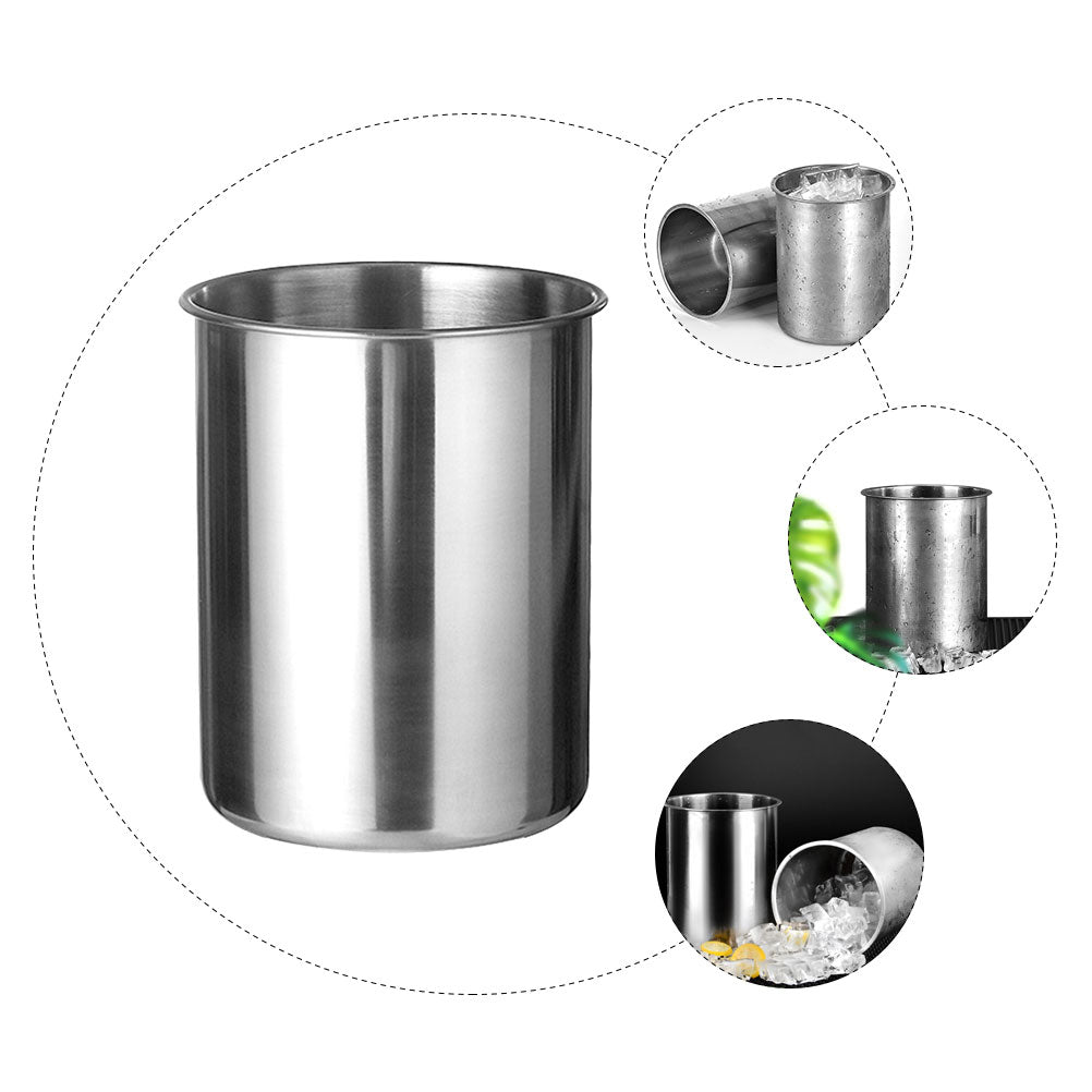 Portable Stainless Steel Ice Cube Bucket Durable Metal Cooler for Parties and Picnics Small Flower Water Holder