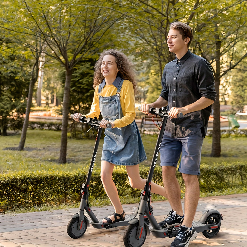 Yoloway YS1 Commuter Electric Scooter, 15MPH Max Speed, Front Suspension with 22KM Long-Range Battery 36V/7.5Ah, Lighting & Power Indicator Display, Foldable Mobility Scooter, Scooter For Men, Scooter With Seat, Scooter For W