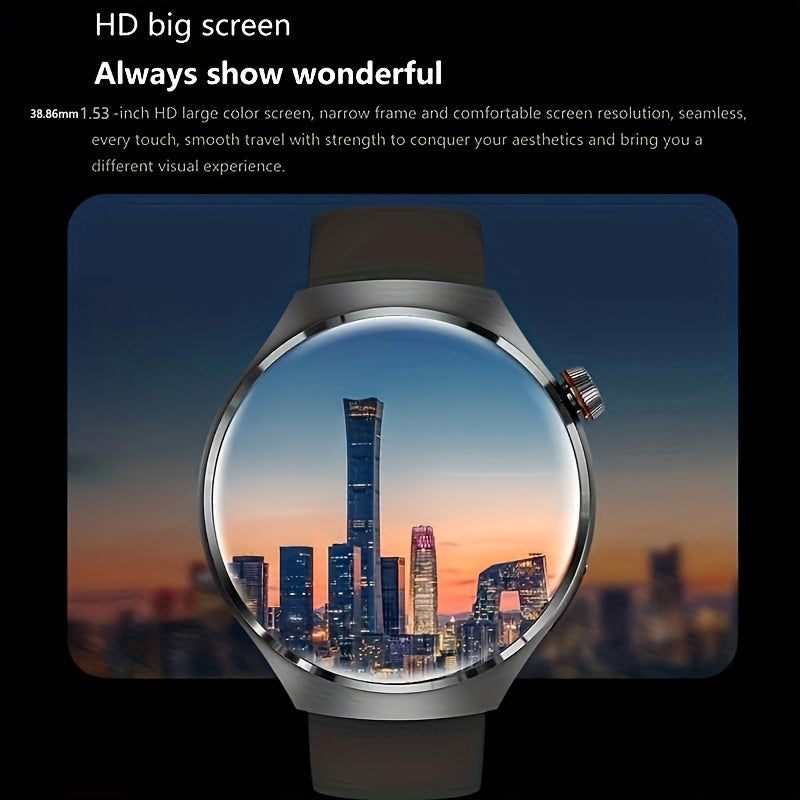 2024 New GPS Motion Trajectory Smart Watch Men NFC Wireless Call Men Watch 360*360 HD Screen Smartwatch Sports Fitness Tracker Outdoors Smart Watch For Men