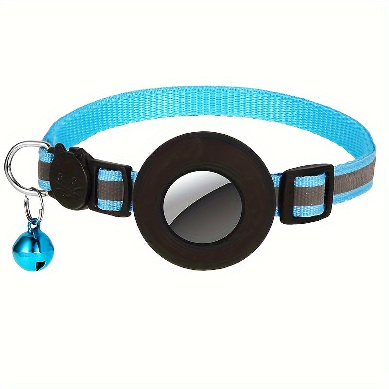 Reflective GPS Cat Collar - Airtag Device Holder With Bell For Kittens - Christmas Gift