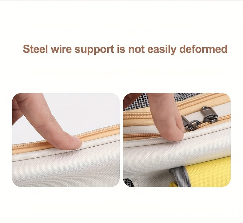 Lightweight Portable And Foldable Pet Cat Carrier, Breathable, And Durable