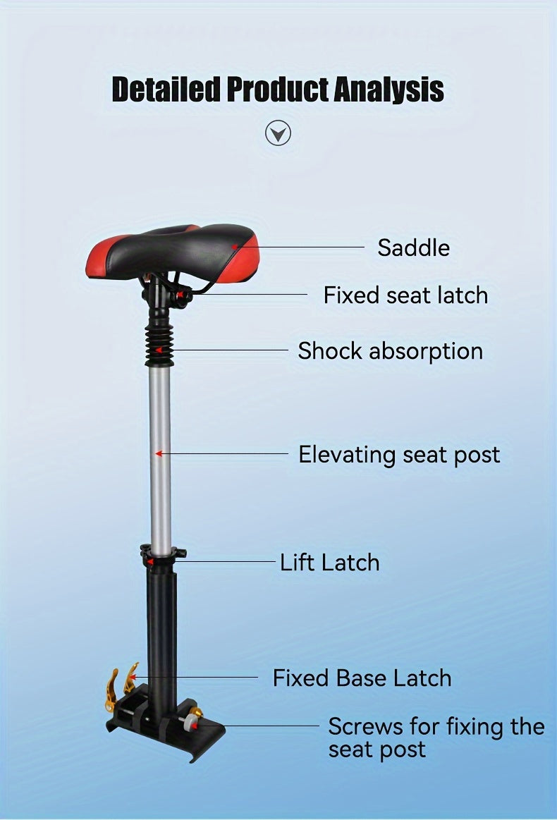 Suitable for Xiaomi M365/1S/Pro Electric Scooter, No-drill Upgrade Model Foldable Soft Bag Seat Cushion