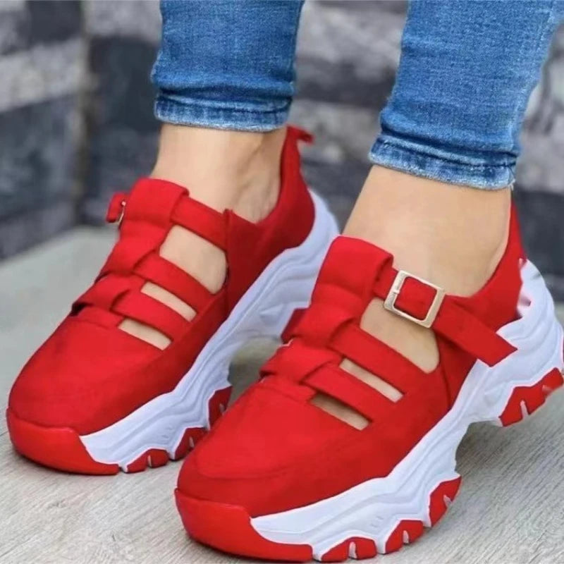 New Thick-soled Shoes Comfortable Women Sandals Fashion Womens Shoes Versatile Hollow Casual Sandals Summer Zapatos Para Mujeres image