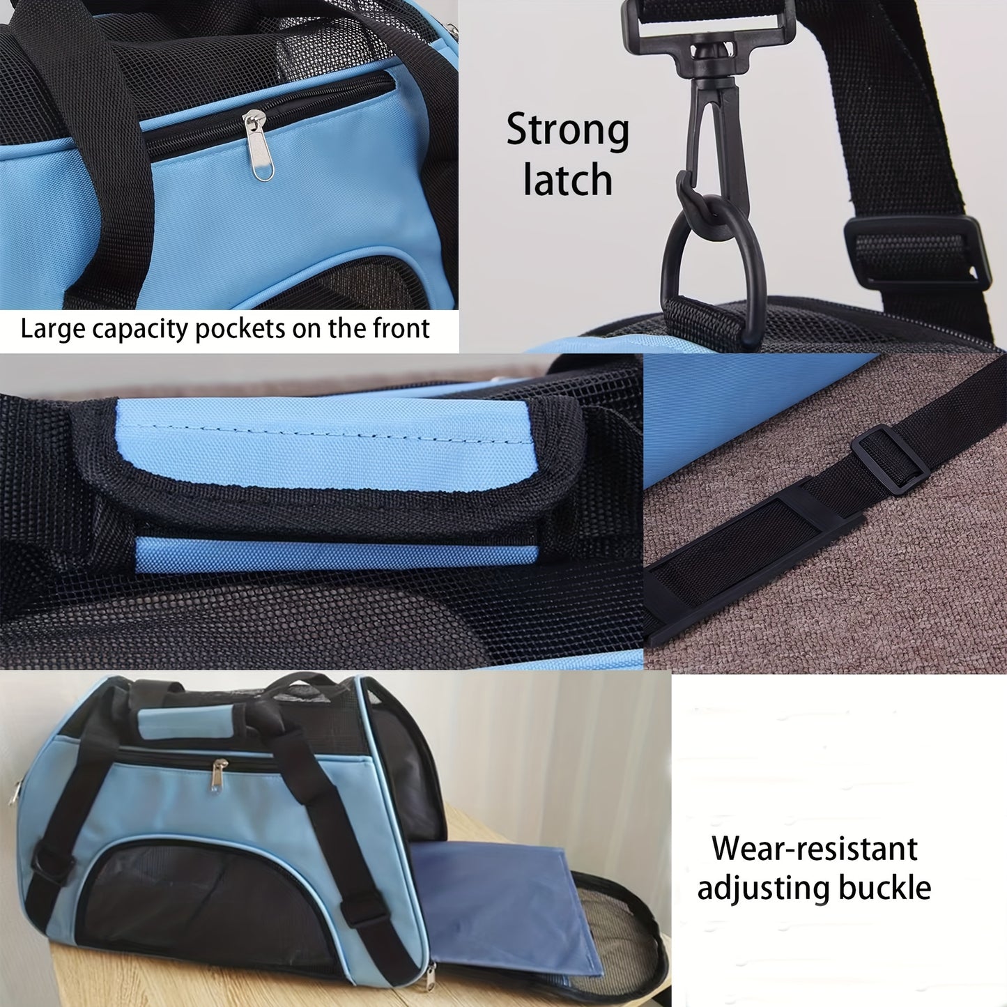 Airline Approved Cat Carrier Dog Carrier Pet Carrier - Soft-Sided Foldable Pet Bag With Breathable Mesh For Small Medium Cats Dogs Rabbit - For Pet Owners - Suitable for Travel & Vet Visits - Perfect Gift for Animal Lovers