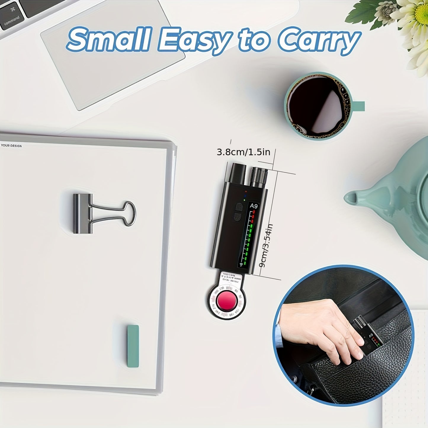 1pc Thanksgiving Day Gift Hidden Camera Detector, Portable A9 Device GPS Tracker Detector Privacy Protector RF Signal Detector Wireless Hidden Device Bedroom Hotel Office Detector Only Infrared Sensing Function, No Wireless S